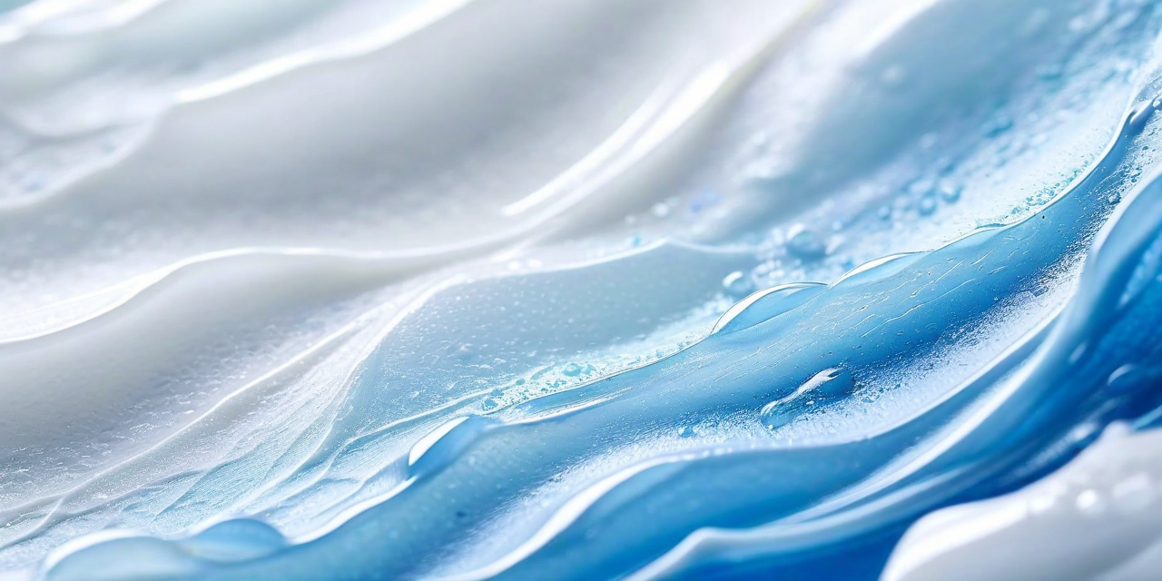Microscopy-inspired abstract skin texture, blue and white science editorial